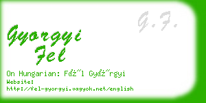 gyorgyi fel business card